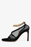 Bottega Veneta Black Mesh Chain Heels Size 38