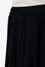 Valentino Navy Silk Blend Pleated Mini Skirt Size 6