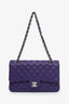 Pre-loved Chanel™ 2016 Purple Quilted Lambskin Medium Classic Double Flap Bag