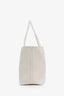 Burberry White Calf Leather Medium Reversible Bloomsbury Tote Bag