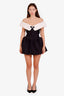 Shushu Tong Black/White Off the Shoulder Mini Dress Size 10 UK