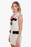 Gucci Cream Rosette Pocket Detail Sleeveless Dress Size S
