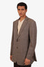 Zenga Green/Grey Wool Single Breasted Blazer Size 52 Mens