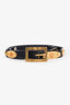 Pre-loved Chanel™ Black Leather Coco Mark Iconic Logo Motifs Belt Size 75/30