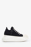 Rick Owens DRKSHDW Black Canvas 'Abstract' Low Sneakers Size 37