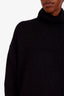 Acne Studios Black Mohair Wool Turtle Neck Knit Dress Size S