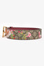 Gucci Brown/Pink Coated Canvas In Bloom GG Marmont Belt Size 80/32