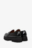 Gucci Black Leather Horsebit Platform Loafers Size 40