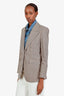 Veronica Beard Brown Houndstooth Blazer with Denim Dickey Shirt Size 6