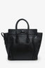 Celine Black Leather Micro Luggage Tote