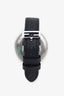 Fendi Stainless Steel "My Way Karlito" Collection Black Leather Watch
