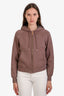 Burberry Pink Cotton Zip Up Hoodie Size XS