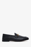 Gucci Black Leather Jordaan Loafers Size 38.5