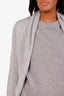 Cardigan ouvert en maille métallisée argentée Black Label de Ralph Lauren, taille M