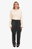 Sofie D'Hoore Grey Wool Drop Waist Trousers Size 42