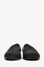 Stuart Weitzman Black Glitter Loafers Size 7