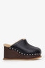 Hermès Black Leather Earth Mules Size 36
