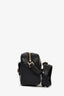 Furla Black Grained Leather Stud Camera Crossbody Bag