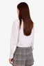 Prada White Crystal-Embellished Poplin Shirt Size 36