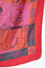 Hermès Red/Pink Silk Dip Dye 'Cliquetis' 140 Shawl