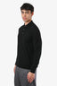 Moncler Black Wool Polo Sweater Size L Men's