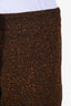 Burberry Brown Wool Speckled Flared Trousers Size 42