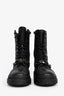 Jimmy Choo Black Leather Lace Up Combat Boots Size 38