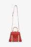 Goyard Red Leather 'Goyardine' Saigon PM Bag with Strap