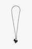 Christian Dior Black Crystal Charm Necklace