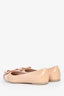 Salvatore Ferragamo Blush Pink Patent Bow 'Varina' Ballet Flats Size 8