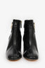 Gucci Black Leather GG Square Toe Ankle Boots Size 41C