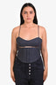 Bec + Bridge Grey Pinstripe Corset Top Size 10