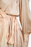 Zimmermann Peach Silk Long Sleeve Mini Dress Size 0