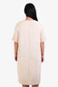 The Row Beige Cashmere Wool Short Sleeve Dress Size L