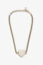 Pre-loved Chanel™ 2023C Gold Toned Black Heart CC Choker