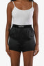 Short en soie noir Tom Ford avec logo, taille XXS