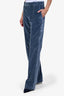 Frame Blue Velvet Slim Stacked Trousers Size 8