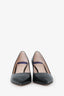 Stuart Weitzman Black Leather Leigh 70 Pointed Toe Heels Size 7.5