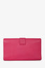 Saint Laurent 2020 Hot Pink Leather Ligne Clutch