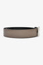 Hermès 2013 Black/Etoupe Leather Reversible 42mm Constance Belt Size 85