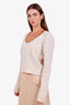 Bottega Veneta 2019 Cream Wool Knit Chain Detail Sweater Size 40