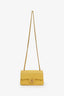 Pre-loved Chanel™ 2015-2016 Yellow Chevron Leather Mini Rectangular Flap Bag