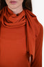 Hermès Orange Cashmere Silk Sweater Size 38