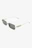 Gucci Grey Rectangular Logo Frame Sunglasses