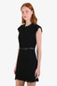 Rebecca Taylor Black Tweed Raw Edge Sleeveless Shift Dress Size 6