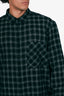 Saint Laurent Black Wool Check Button Down Shirt Size XXL Mens