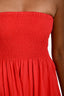 Faithfull The Brand Red Cotton Rouched Dress Skirt Size 4