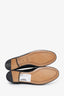 Gucci Black Leather Jordaan GG Embossed Loafers Size 37