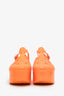 Loewe Orange Platform Jelly Sandals Size 39