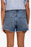 Agolde Light Denim Medium Wash Blue Frayed Denim Shorts Size 26